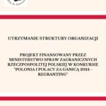 Fundusze na utrzymanie struktury organizacji – Polskie Stowarzyszenie Kulturalno-Oświatow w Sofii